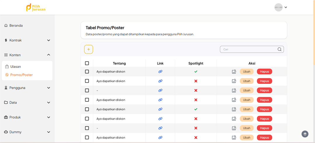 Admin Dashboard